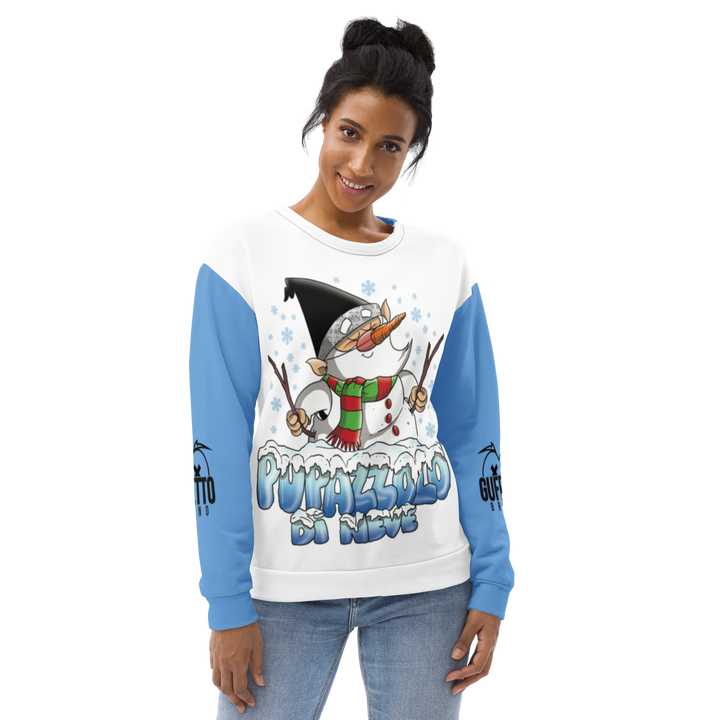 Felpa unisex Uomo/Donna PUPAZZOLO DI NEVE - Gufetto Brand 
