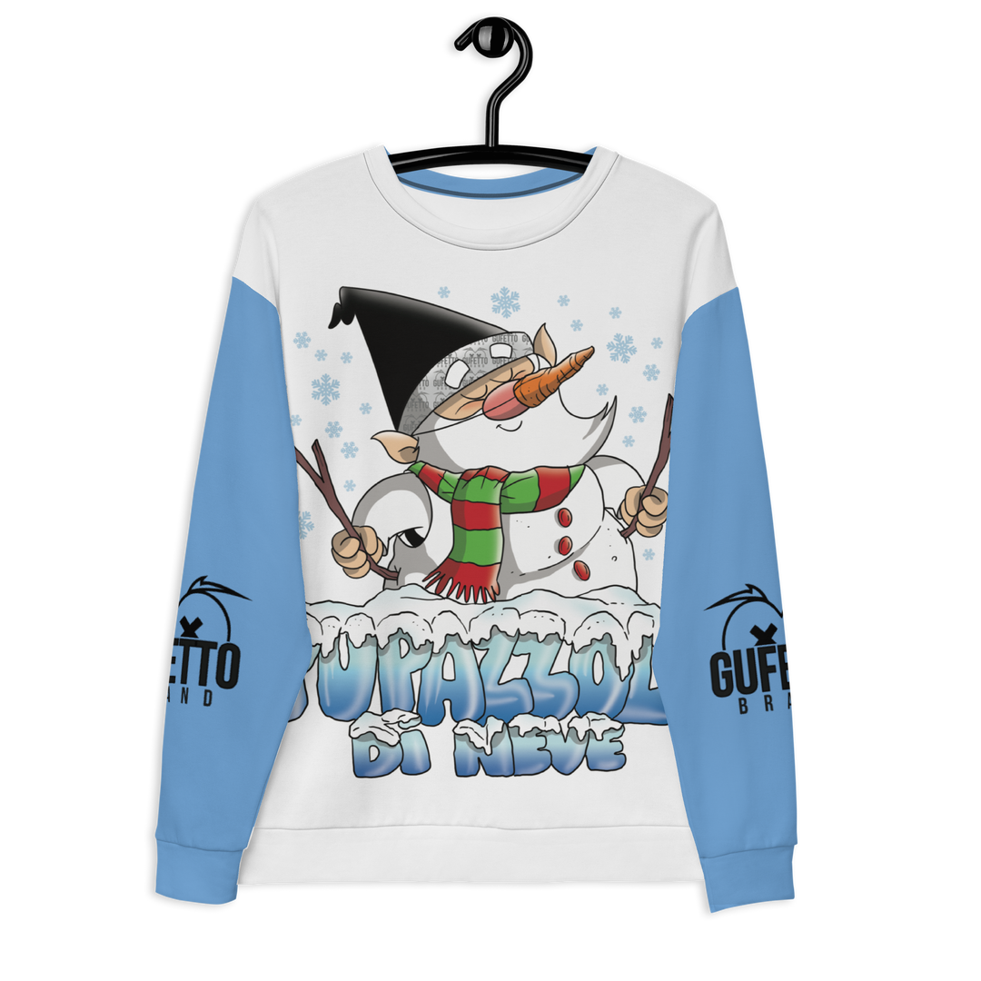 Felpa unisex Uomo/Donna PUPAZZOLO DI NEVE - Gufetto Brand 