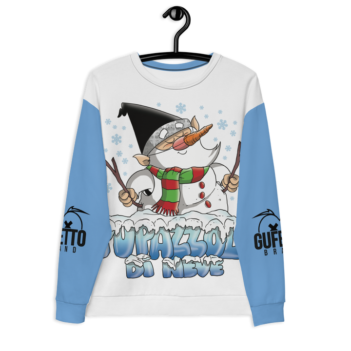 Felpa unisex Uomo/Donna PUPAZZOLO DI NEVE - Gufetto Brand 
