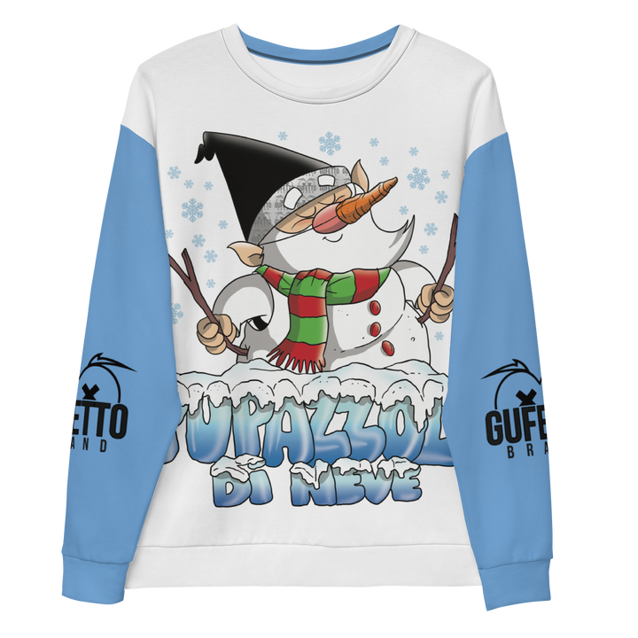 Felpa unisex Uomo/Donna PUPAZZOLO DI NEVE - Gufetto Brand 