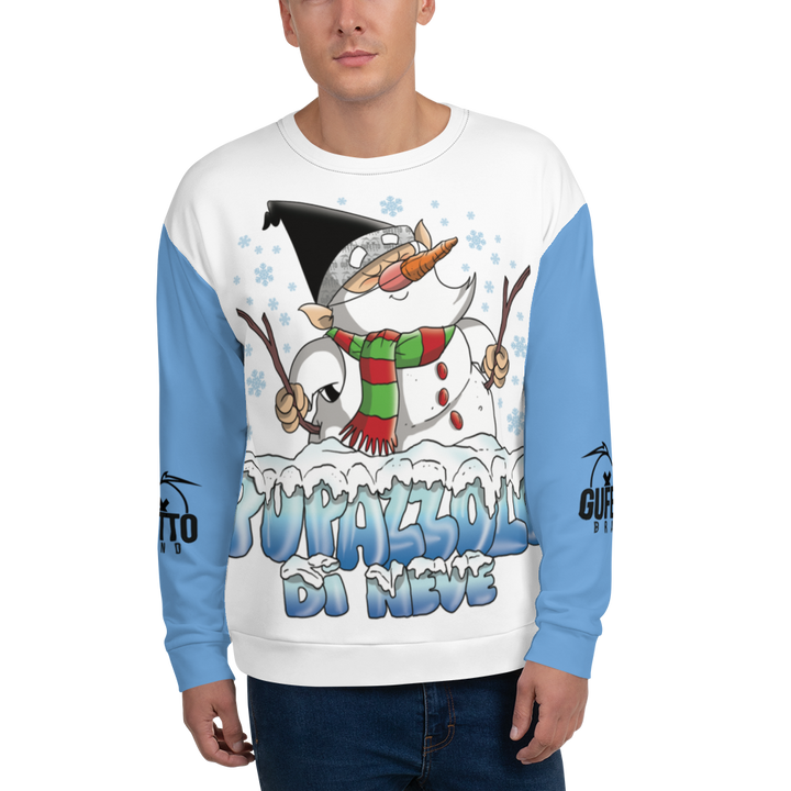 Felpa unisex Uomo/Donna PUPAZZOLO DI NEVE - Gufetto Brand 