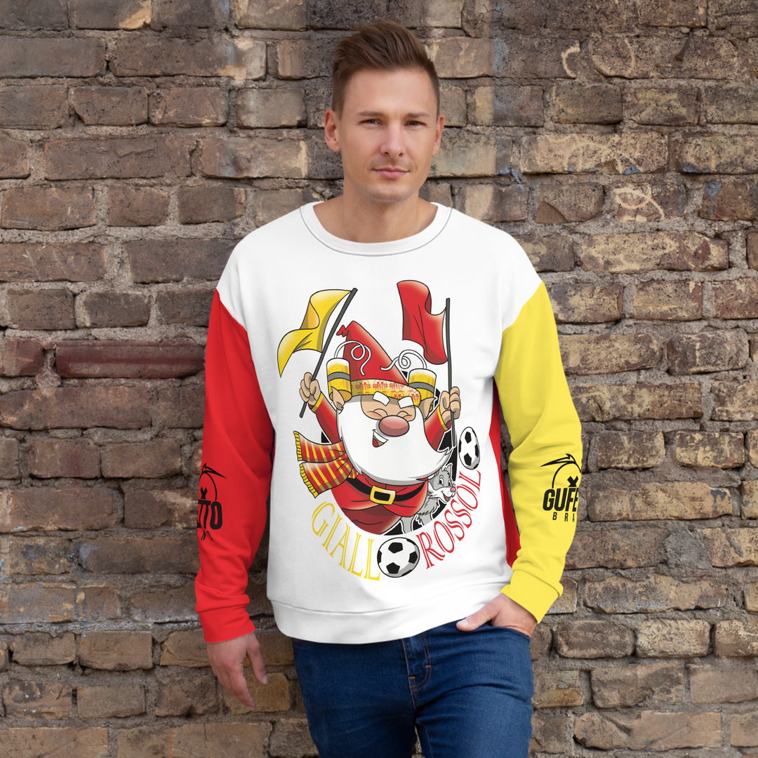 Felpa unisex Uomo/Donna GIALLO ROSSOLO - Gufetto Brand 