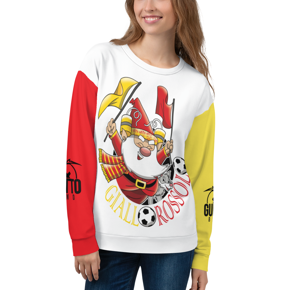 Felpa unisex Uomo/Donna GIALLO ROSSOLO - Gufetto Brand 