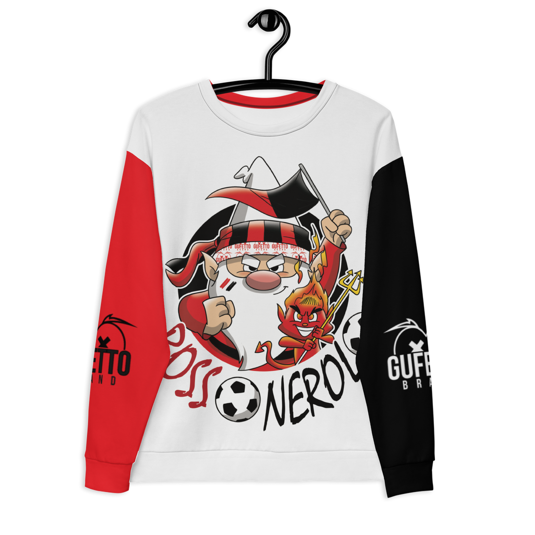 Felpa unisex Uomo/Donna ROSSO NEROLO - Gufetto Brand 