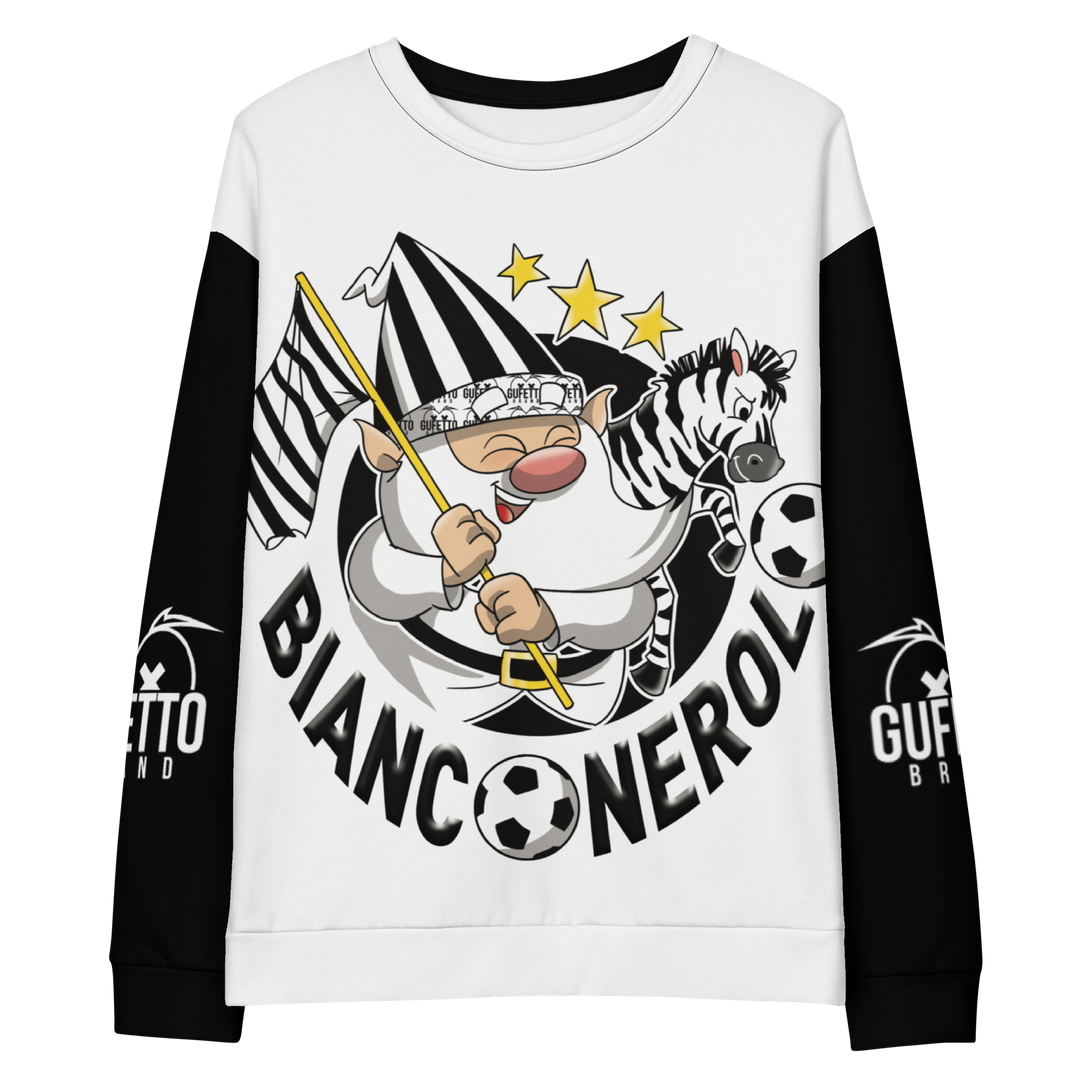 Felpa unisex Uomo/Donna BIANCO NEROLO - Gufetto Brand 