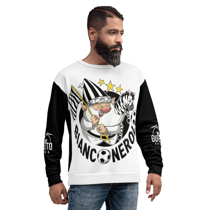 Felpa unisex Uomo/Donna BIANCO NEROLO - Gufetto Brand 