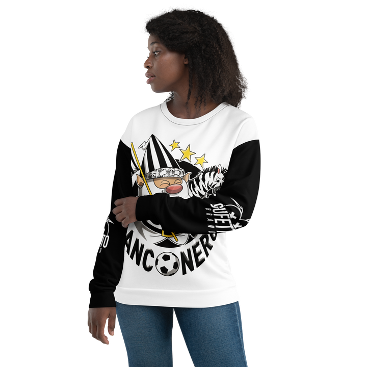 Felpa unisex Uomo/Donna BIANCO NEROLO - Gufetto Brand 