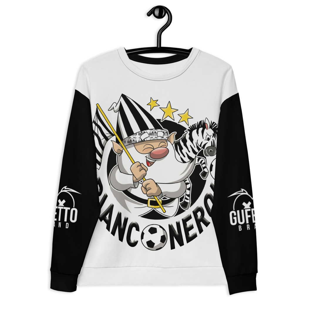 Felpa unisex Uomo/Donna BIANCO NEROLO - Gufetto Brand 
