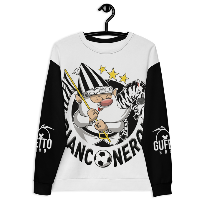 Felpa unisex Uomo/Donna BIANCO NEROLO - Gufetto Brand 