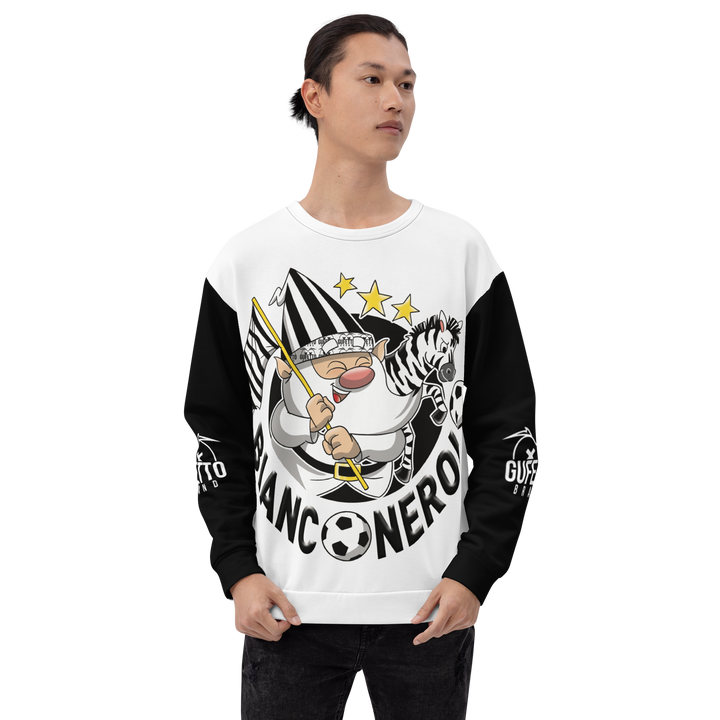 Felpa unisex Uomo/Donna BIANCO NEROLO - Gufetto Brand 