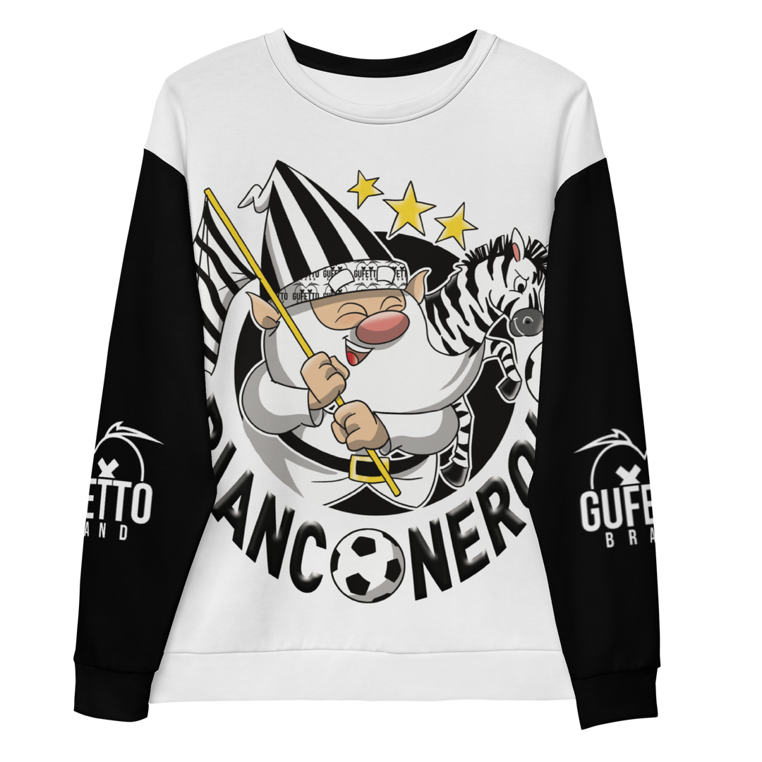 Felpa unisex Uomo/Donna BIANCO NEROLO - Gufetto Brand 