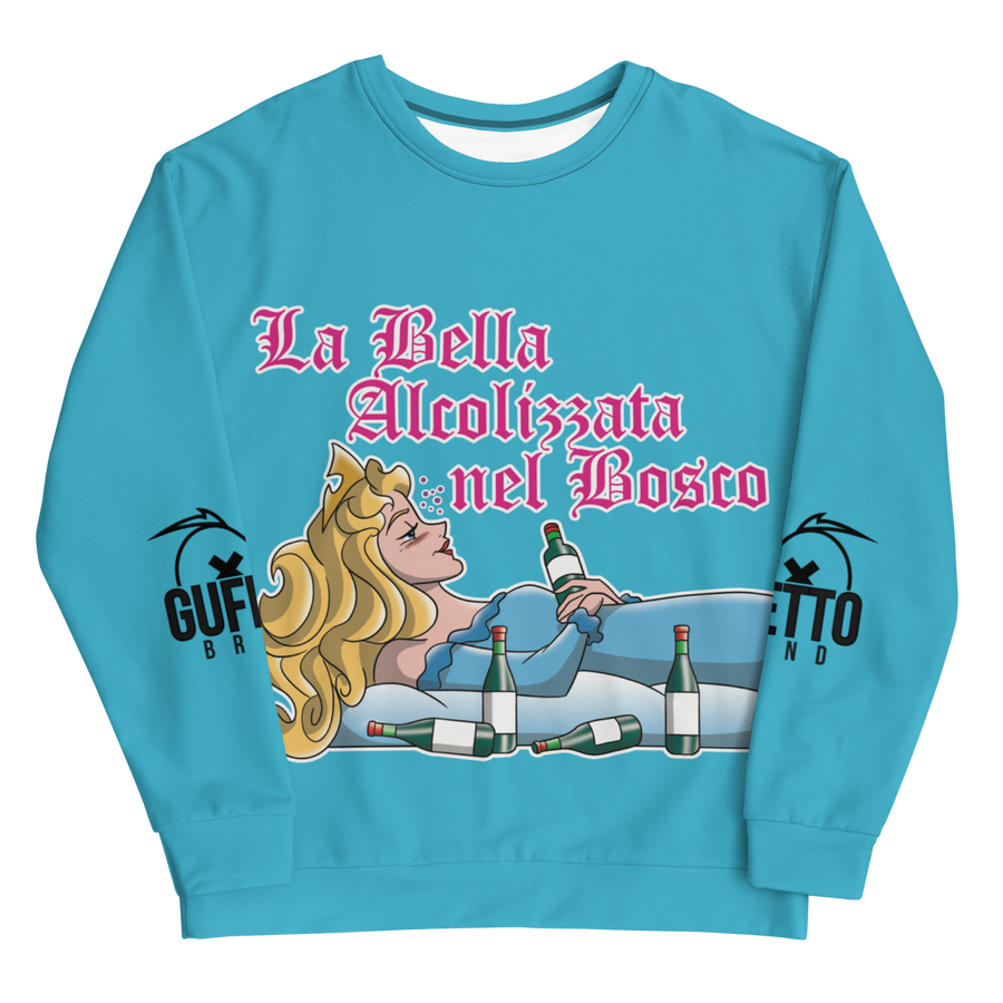 Felpa unisex Uomo/Donna LA BELLA ALCOLIZZATA - Gufetto Brand 