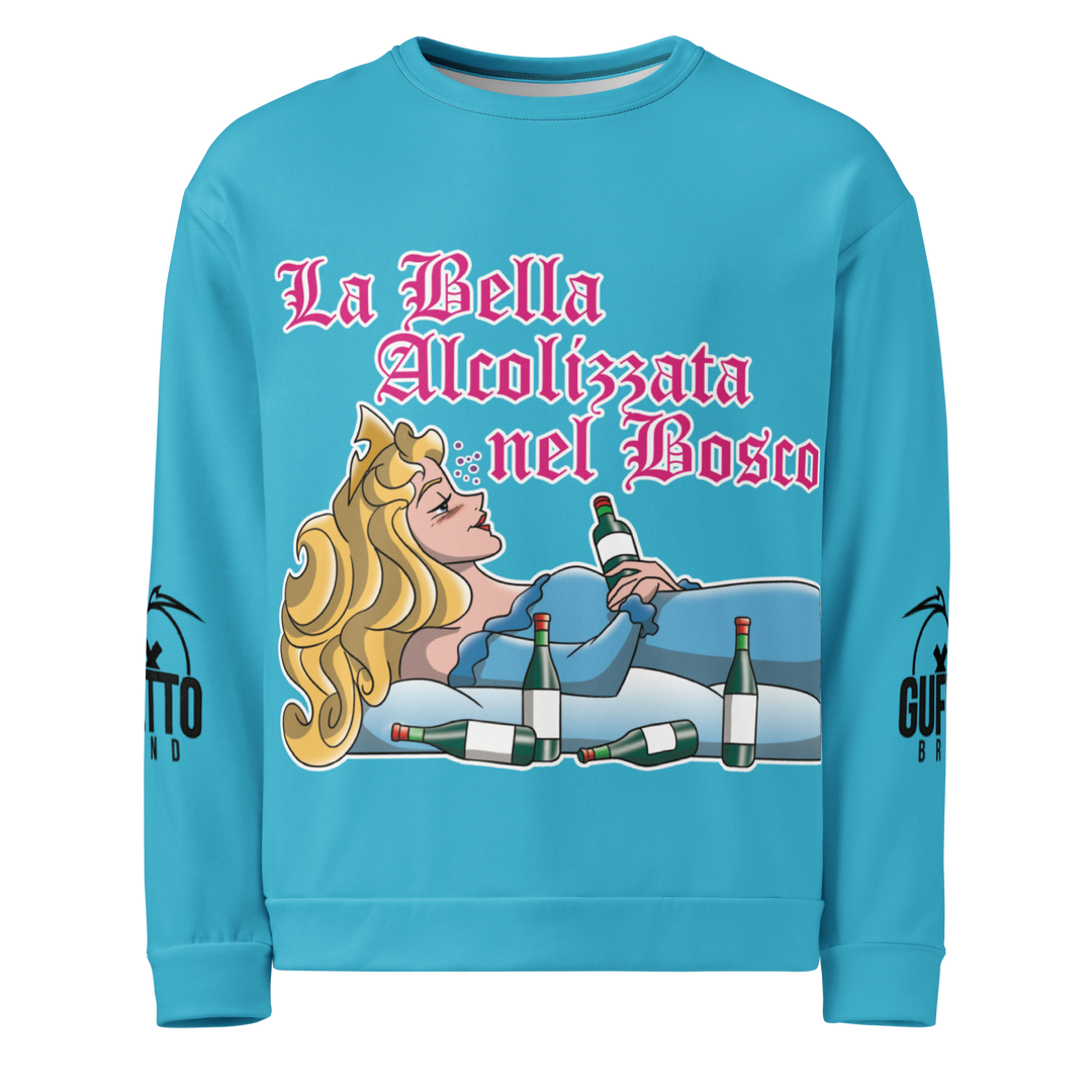Felpa unisex Uomo/Donna LA BELLA ALCOLIZZATA - Gufetto Brand 