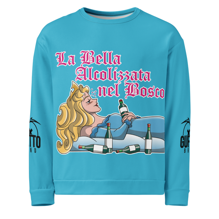 Felpa unisex Uomo/Donna LA BELLA ALCOLIZZATA - Gufetto Brand 