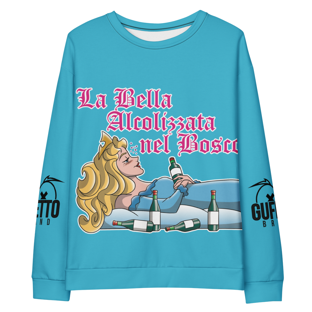 Felpa unisex Uomo/Donna LA BELLA ALCOLIZZATA - Gufetto Brand 