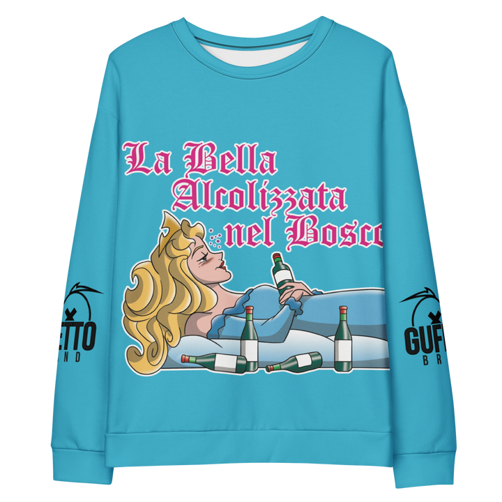 Felpa unisex Uomo/Donna LA BELLA ALCOLIZZATA - Gufetto Brand 