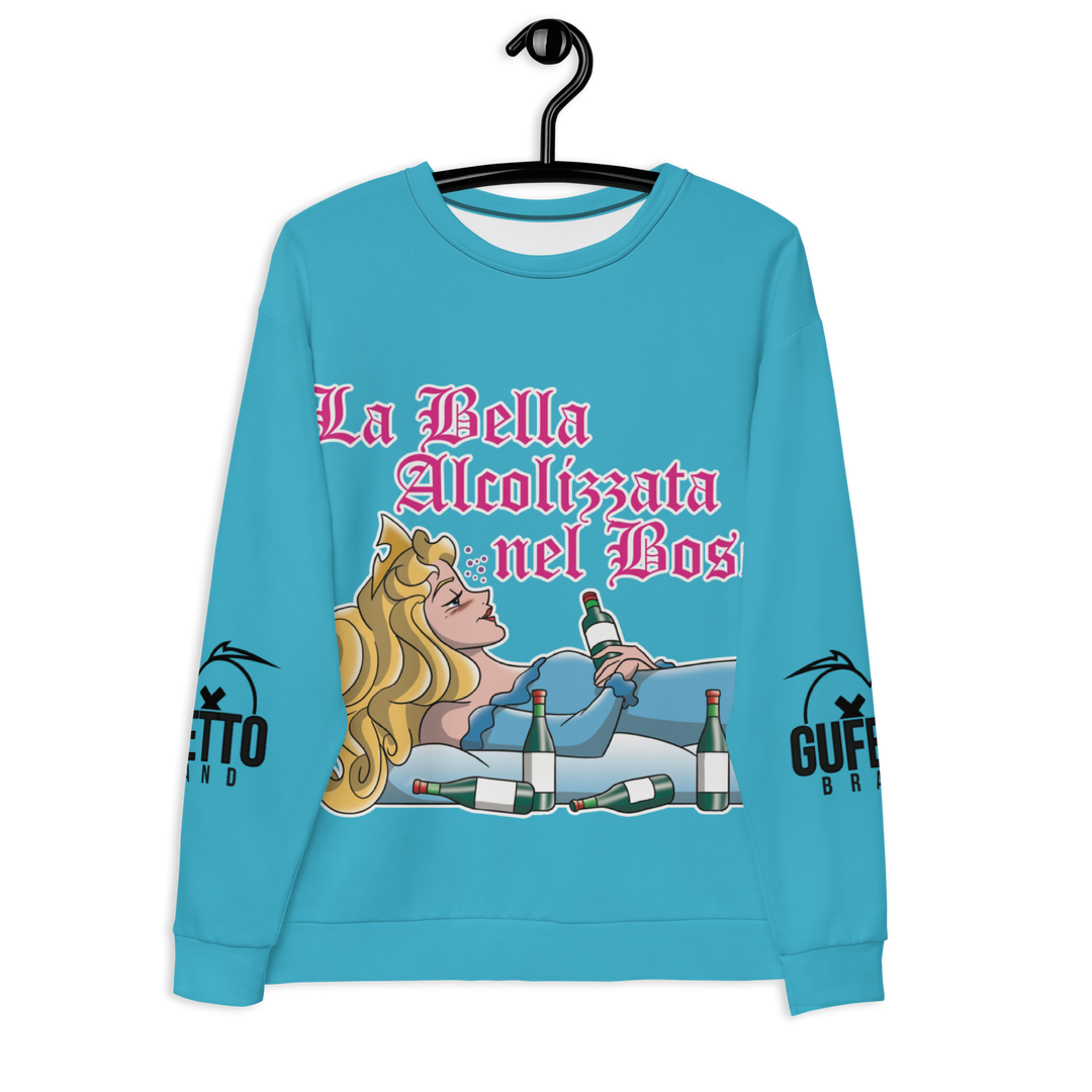 Felpa unisex Uomo/Donna LA BELLA ALCOLIZZATA - Gufetto Brand 