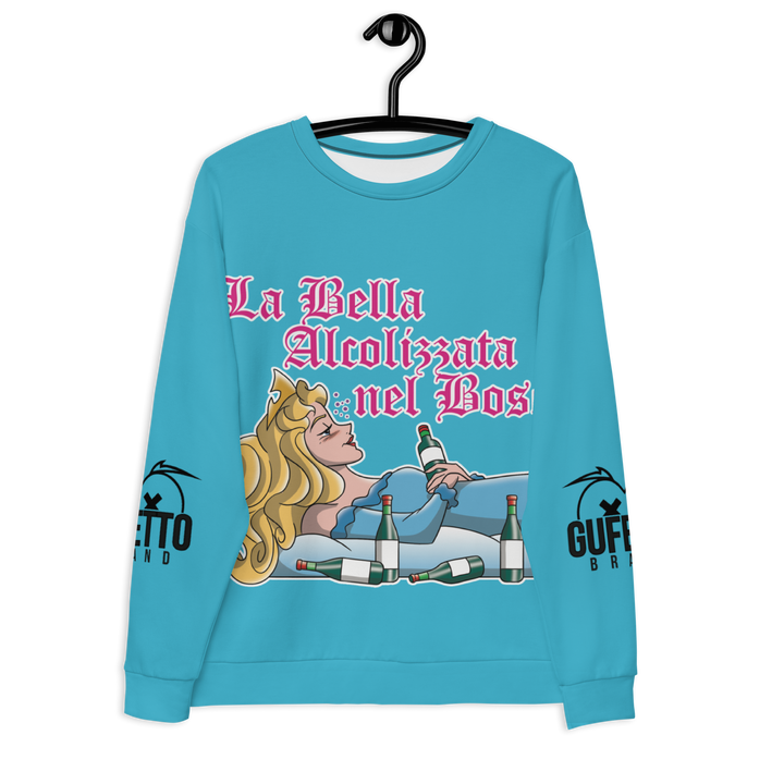 Felpa unisex Uomo/Donna LA BELLA ALCOLIZZATA - Gufetto Brand 