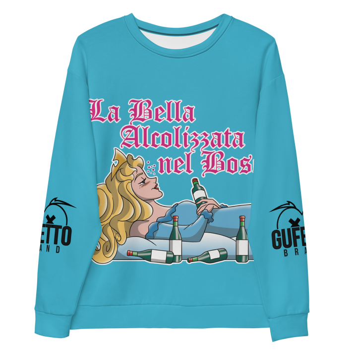 Felpa unisex Uomo/Donna LA BELLA ALCOLIZZATA - Gufetto Brand 