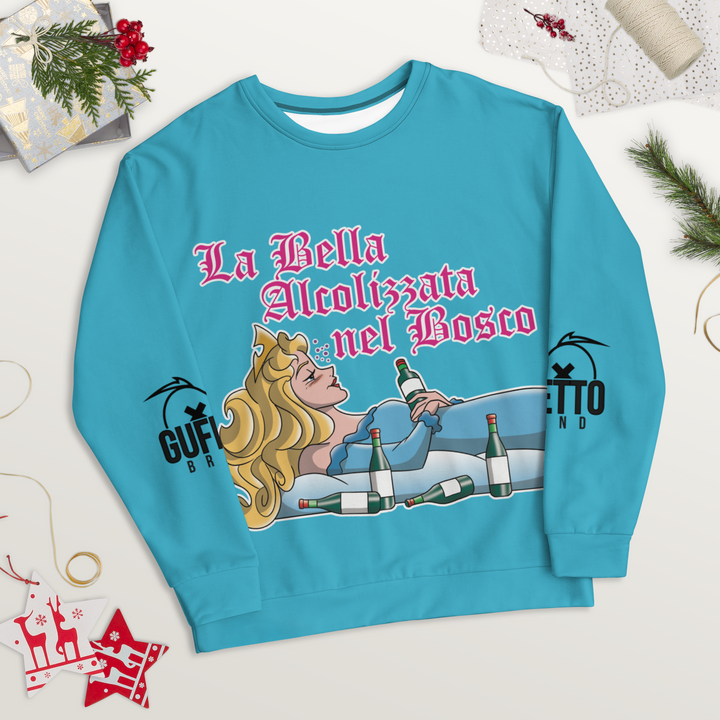 Felpa unisex Uomo/Donna LA BELLA ALCOLIZZATA - Gufetto Brand 