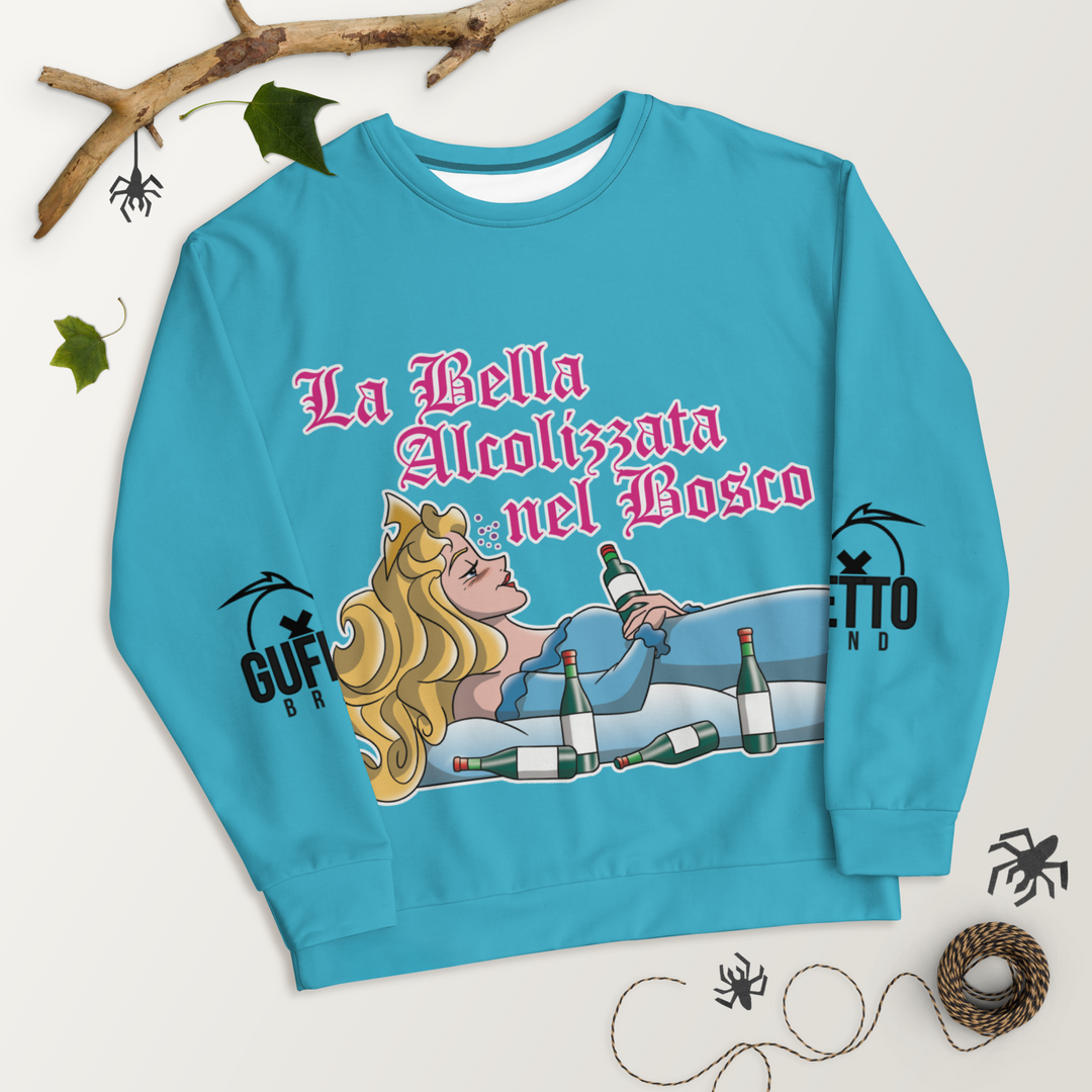 Felpa unisex Uomo/Donna LA BELLA ALCOLIZZATA - Gufetto Brand 