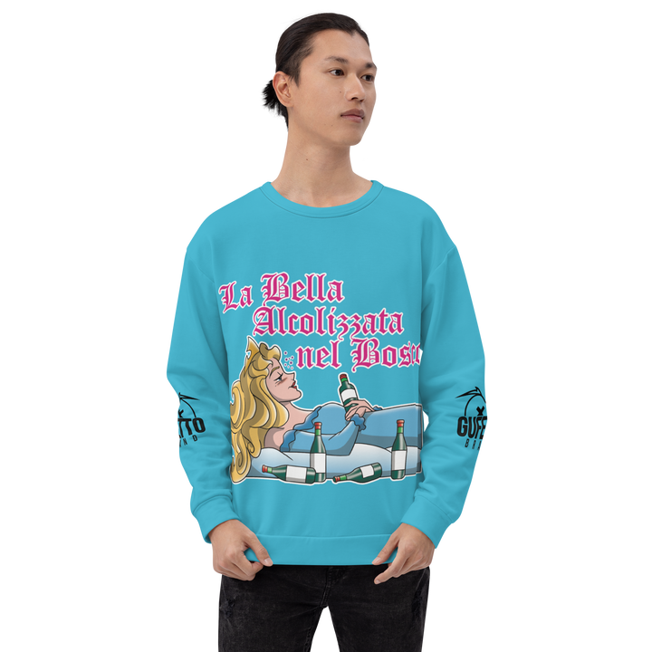 Felpa unisex Uomo/Donna LA BELLA ALCOLIZZATA - Gufetto Brand 