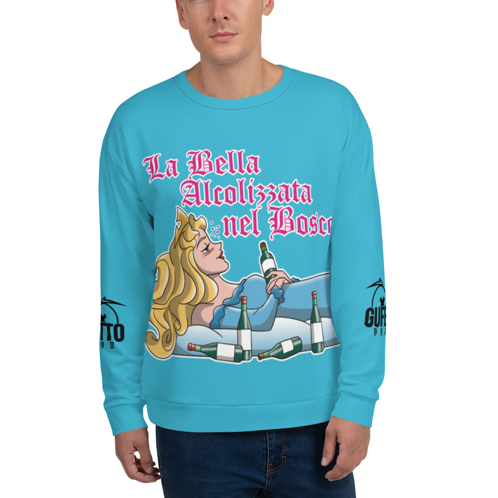 Felpa unisex Uomo/Donna LA BELLA ALCOLIZZATA - Gufetto Brand 