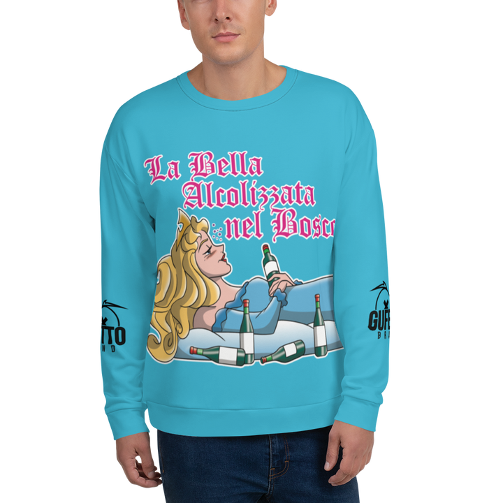 Felpa unisex Uomo/Donna LA BELLA ALCOLIZZATA - Gufetto Brand 
