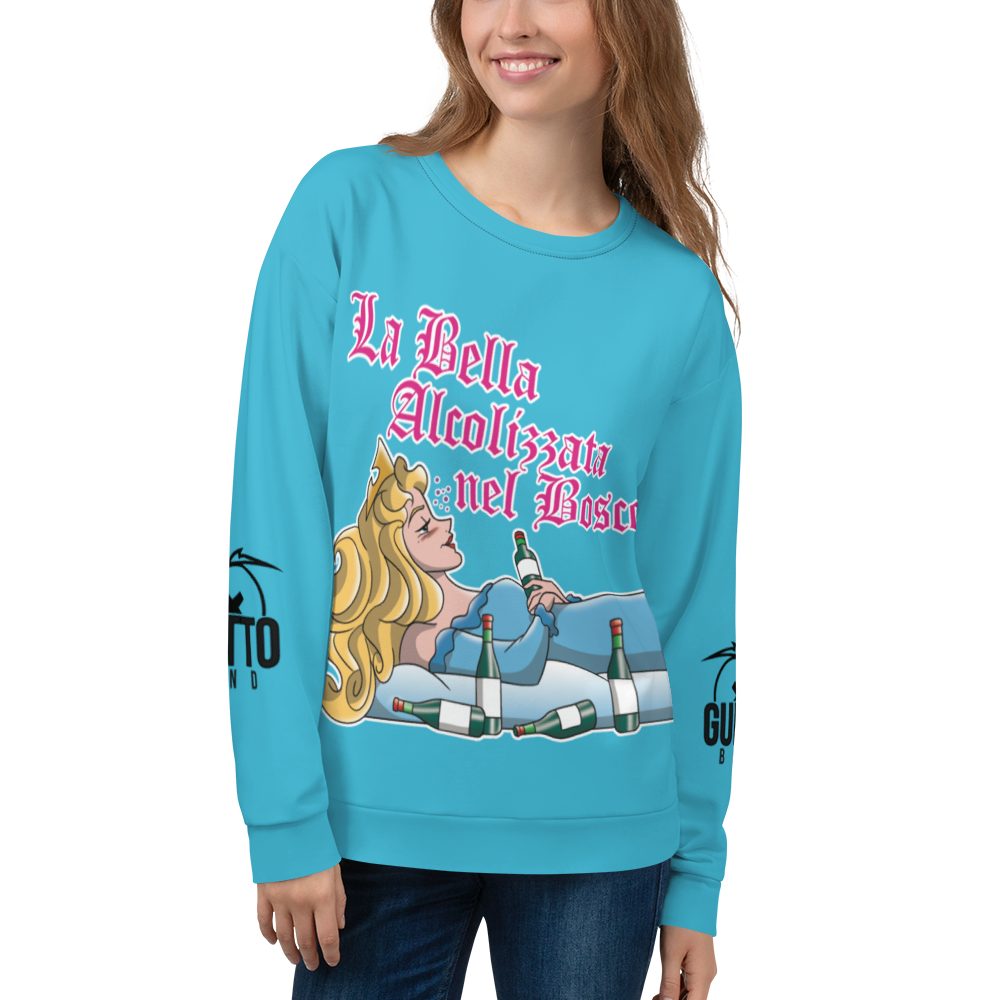 Felpa unisex Uomo/Donna LA BELLA ALCOLIZZATA - Gufetto Brand 