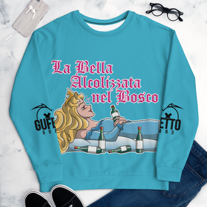 Felpa unisex Uomo/Donna LA BELLA ALCOLIZZATA - Gufetto Brand 