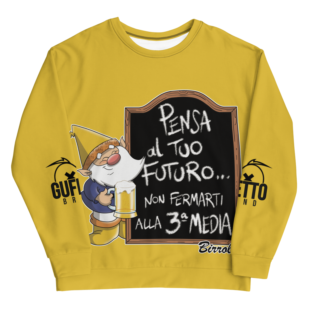 Felpa unisex Uomo/Donna BIRROLO TERZA MEDIA - Gufetto Brand 
