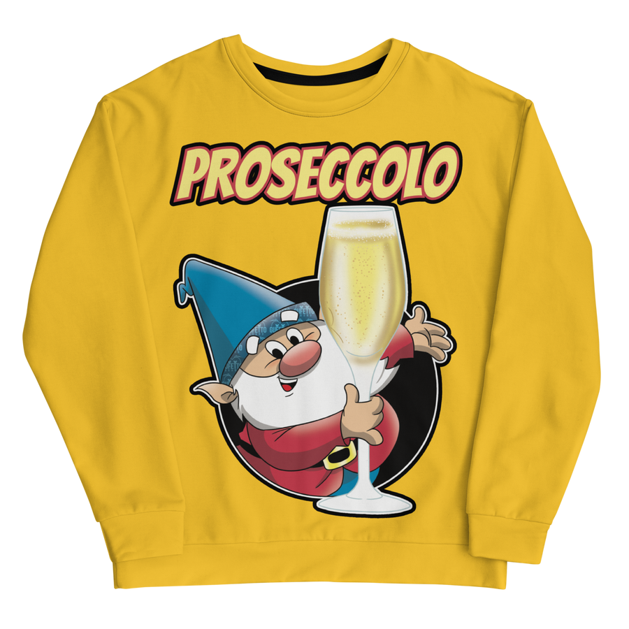 Felpa unisex Uomo/Donna Proseccolo Yellow Edition - Gufetto Brand 