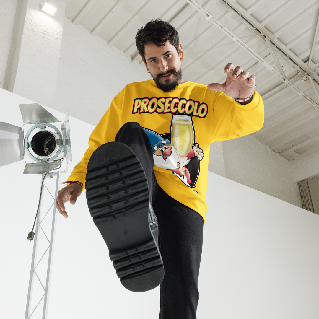 Felpa unisex Uomo/Donna Proseccolo Yellow Edition - Gufetto Brand 
