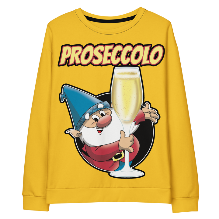 Felpa unisex Uomo/Donna Proseccolo Yellow Edition - Gufetto Brand 