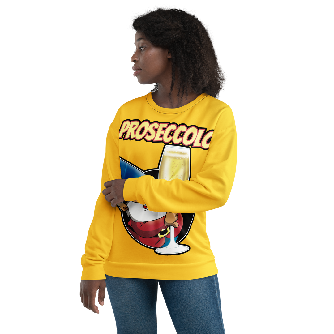 Felpa unisex Uomo/Donna Proseccolo Yellow Edition - Gufetto Brand 