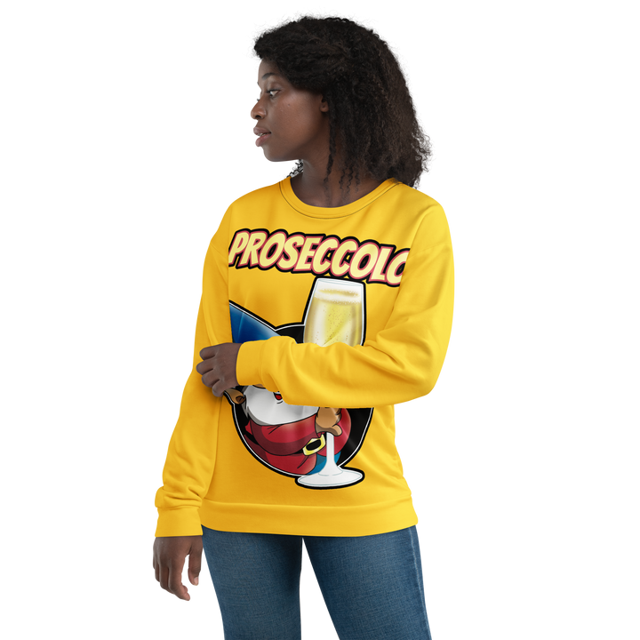 Felpa unisex Uomo/Donna Proseccolo Yellow Edition - Gufetto Brand 