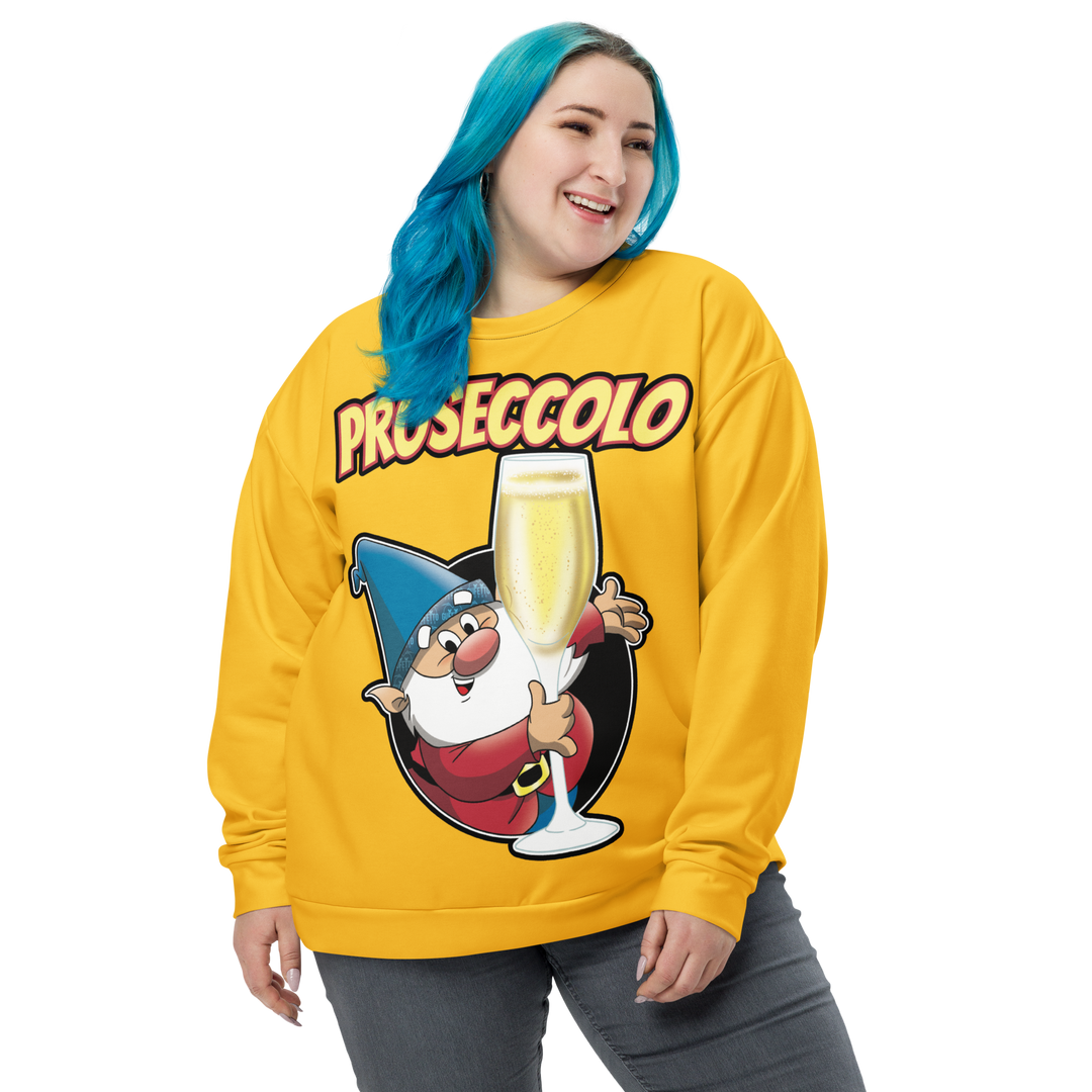 Felpa unisex Uomo/Donna Proseccolo Yellow Edition - Gufetto Brand 