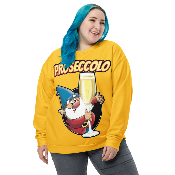 Felpa unisex Uomo/Donna Proseccolo Yellow Edition - Gufetto Brand 