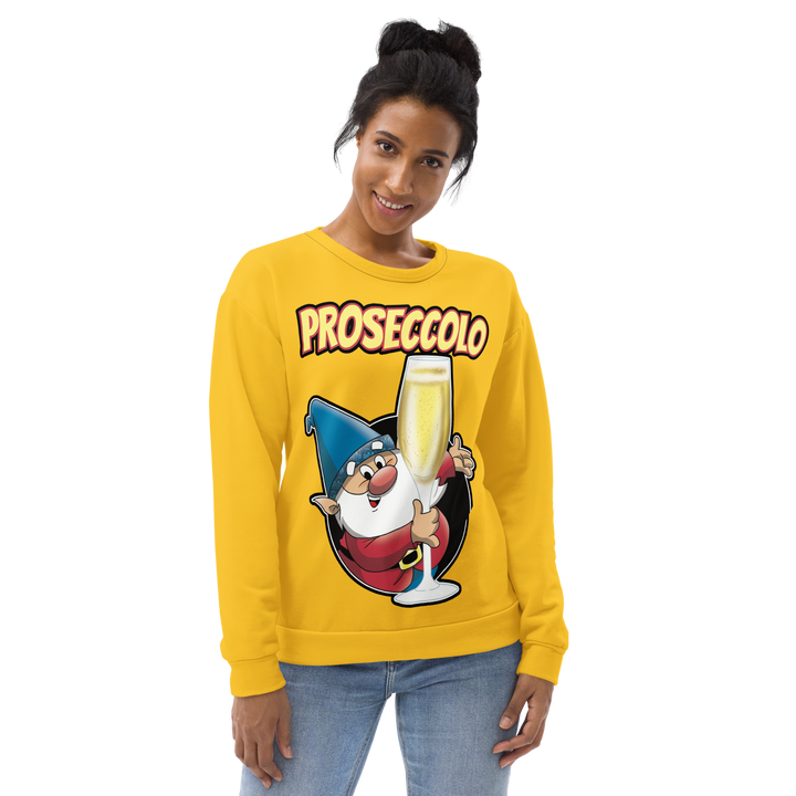 Felpa unisex Uomo/Donna Proseccolo Yellow Edition - Gufetto Brand 