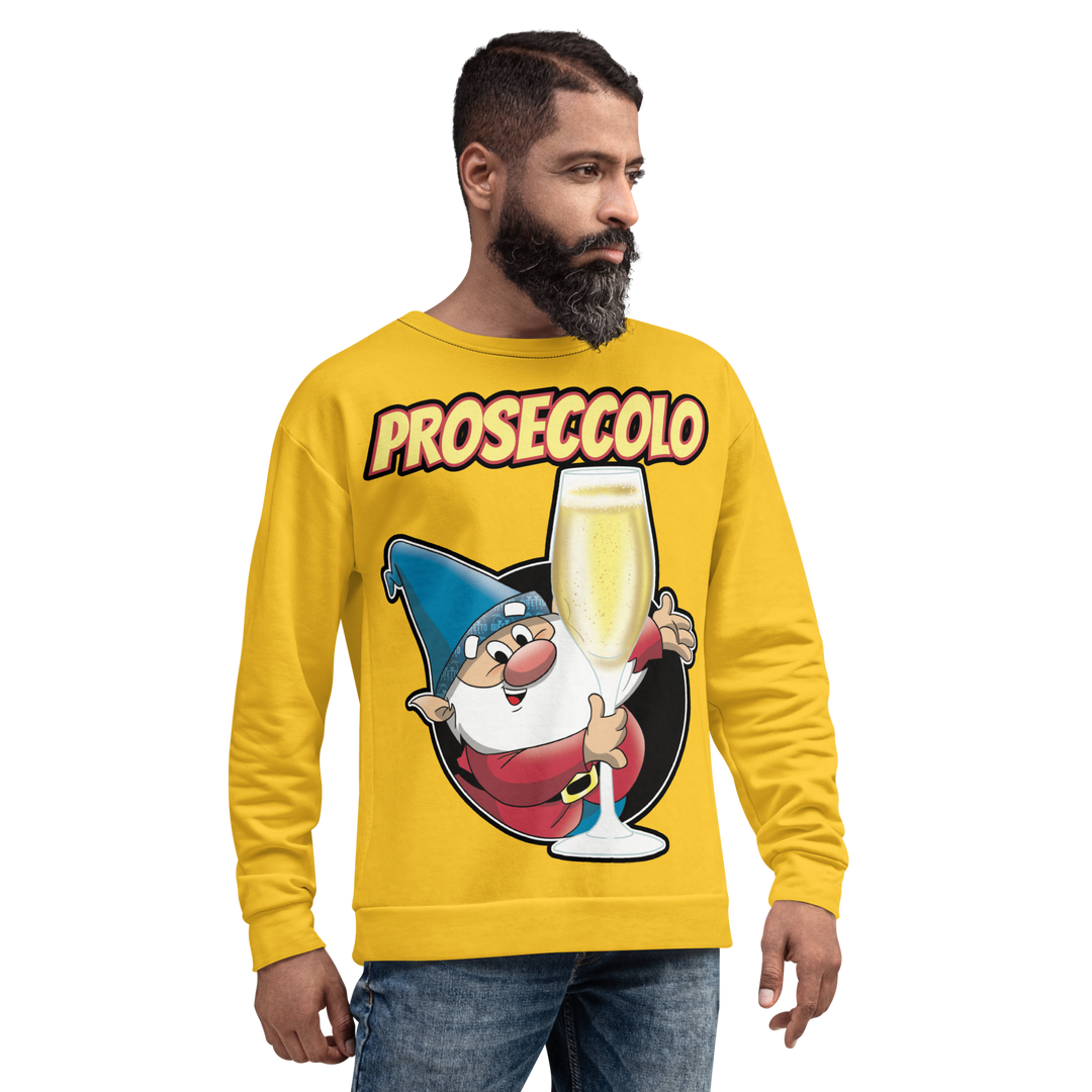 Felpa unisex Uomo/Donna Proseccolo Yellow Edition - Gufetto Brand 