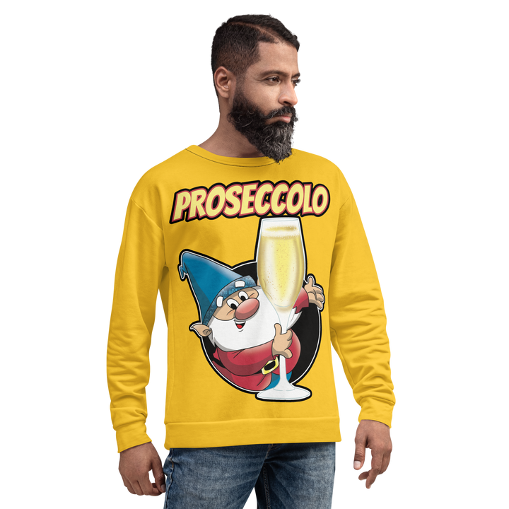Felpa unisex Uomo/Donna Proseccolo Yellow Edition - Gufetto Brand 