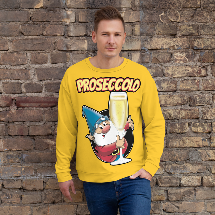 Felpa unisex Uomo/Donna Proseccolo Yellow Edition - Gufetto Brand 