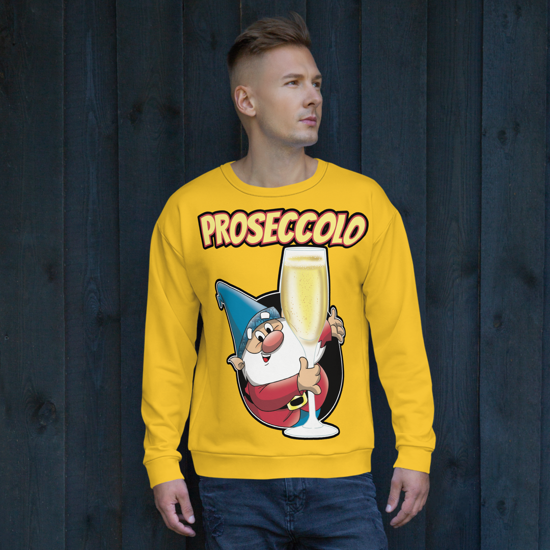 Felpa unisex Uomo/Donna Proseccolo Yellow Edition - Gufetto Brand 