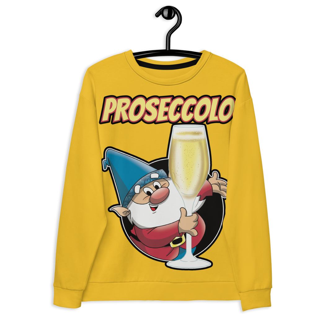 Felpa unisex Uomo/Donna Proseccolo Yellow Edition - Gufetto Brand 