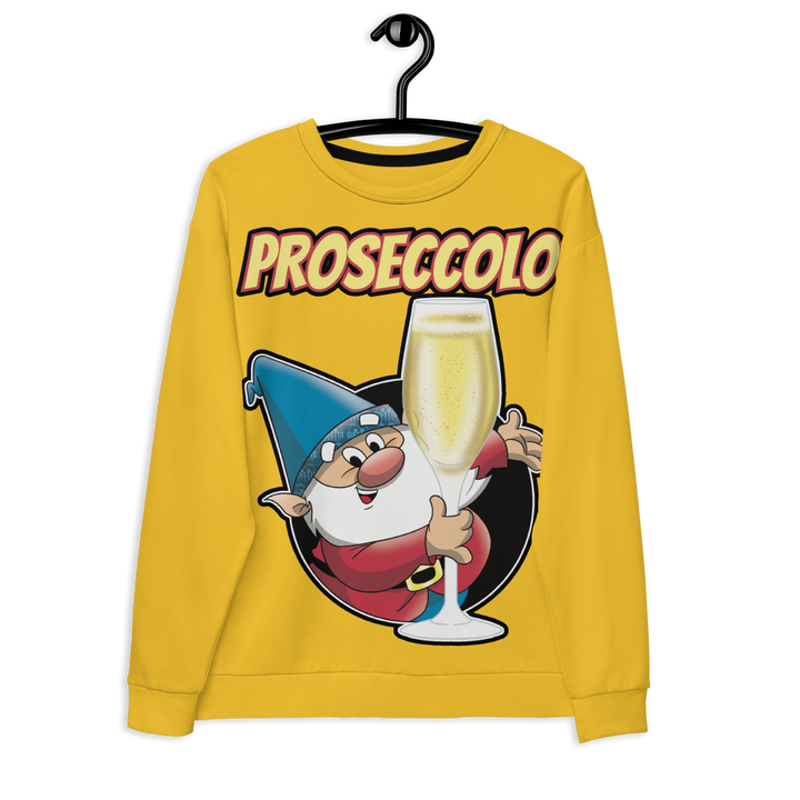 Felpa unisex Uomo/Donna Proseccolo Yellow Edition - Gufetto Brand 