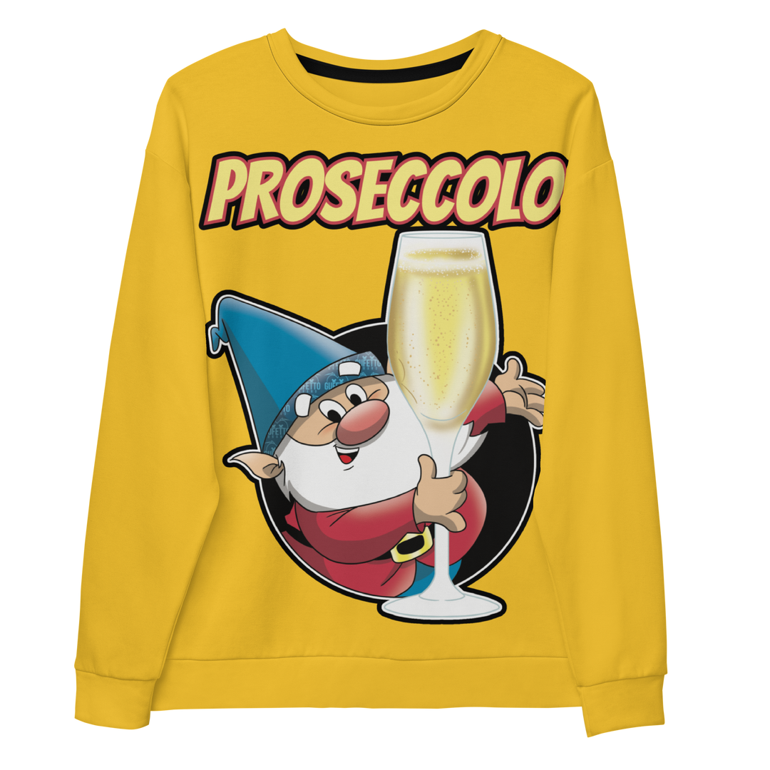 Felpa unisex Uomo/Donna Proseccolo Yellow Edition - Gufetto Brand 