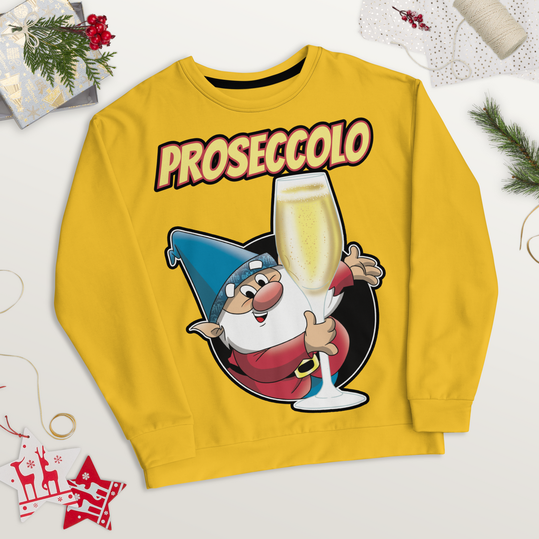 Felpa unisex Uomo/Donna Proseccolo Yellow Edition - Gufetto Brand 