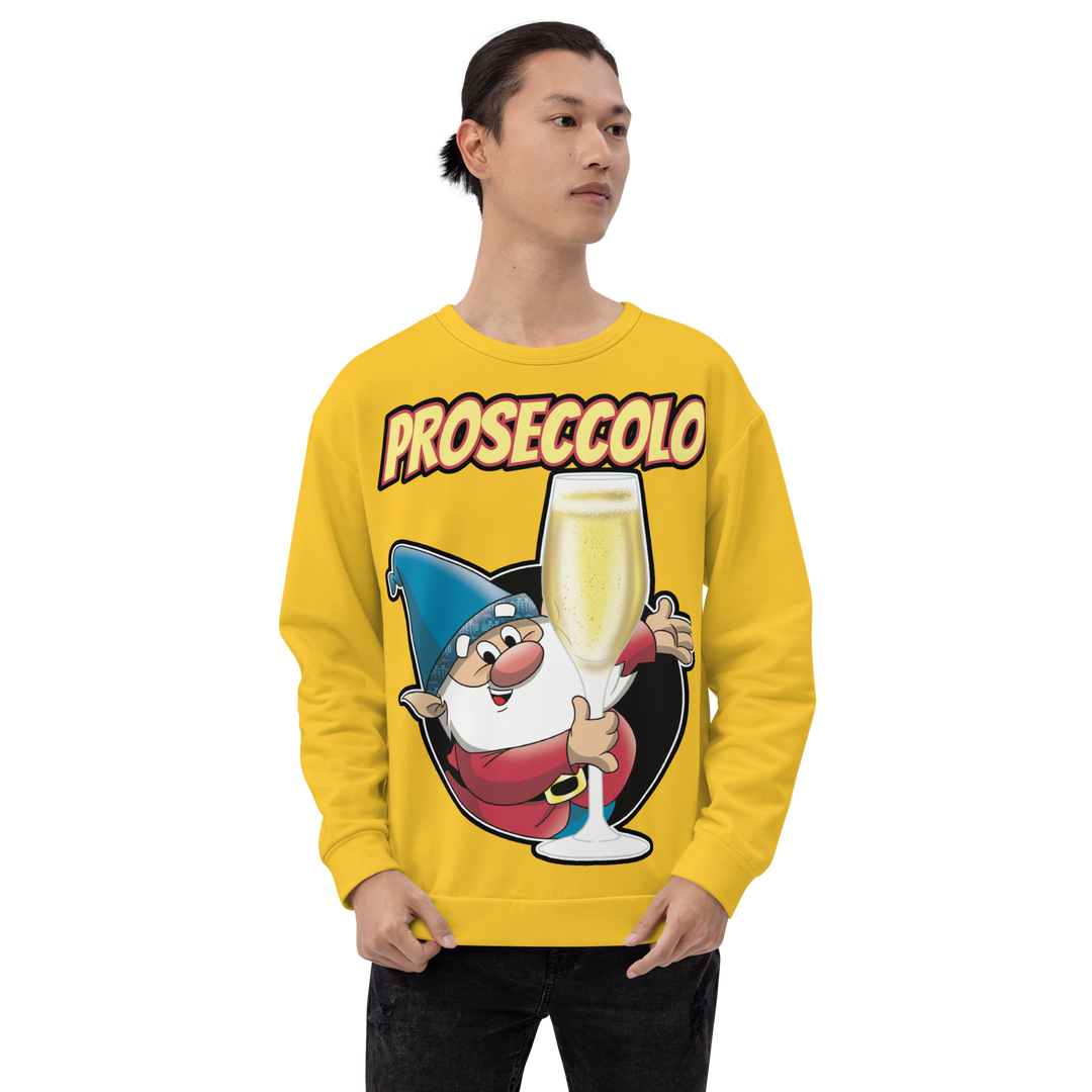 Felpa unisex Uomo/Donna Proseccolo Yellow Edition - Gufetto Brand 