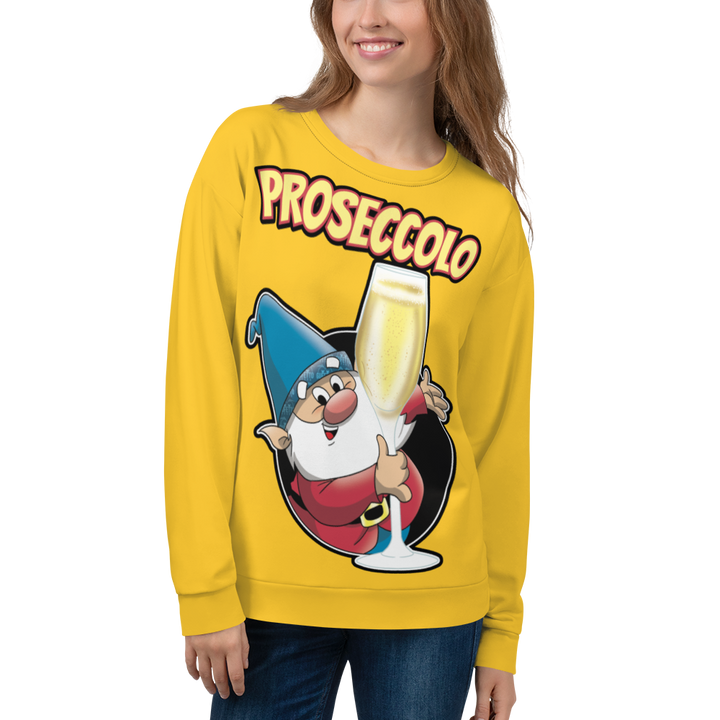 Felpa unisex Uomo/Donna Proseccolo Yellow Edition - Gufetto Brand 