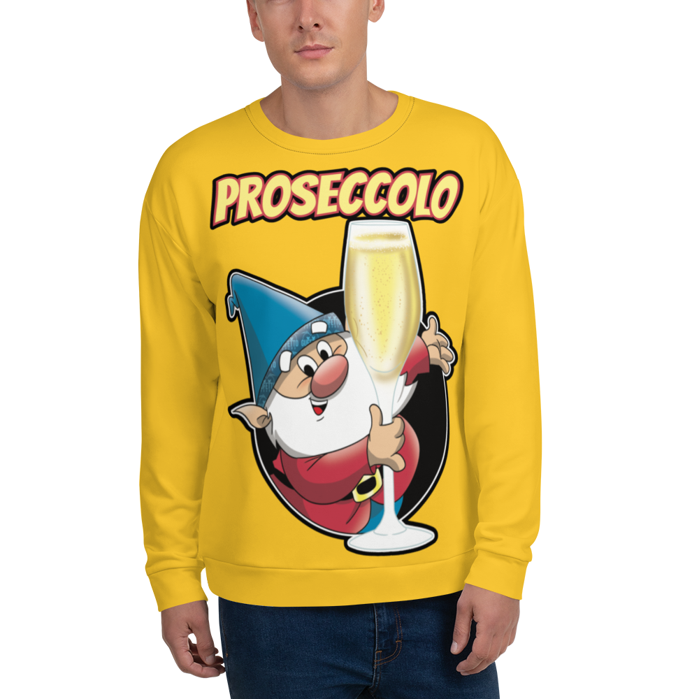 Felpa unisex Uomo/Donna Proseccolo Yellow Edition - Gufetto Brand 